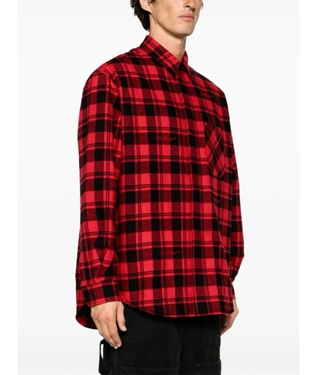 OFF-WHITE Красная хлопковая кэжуал рубашка, фото 4