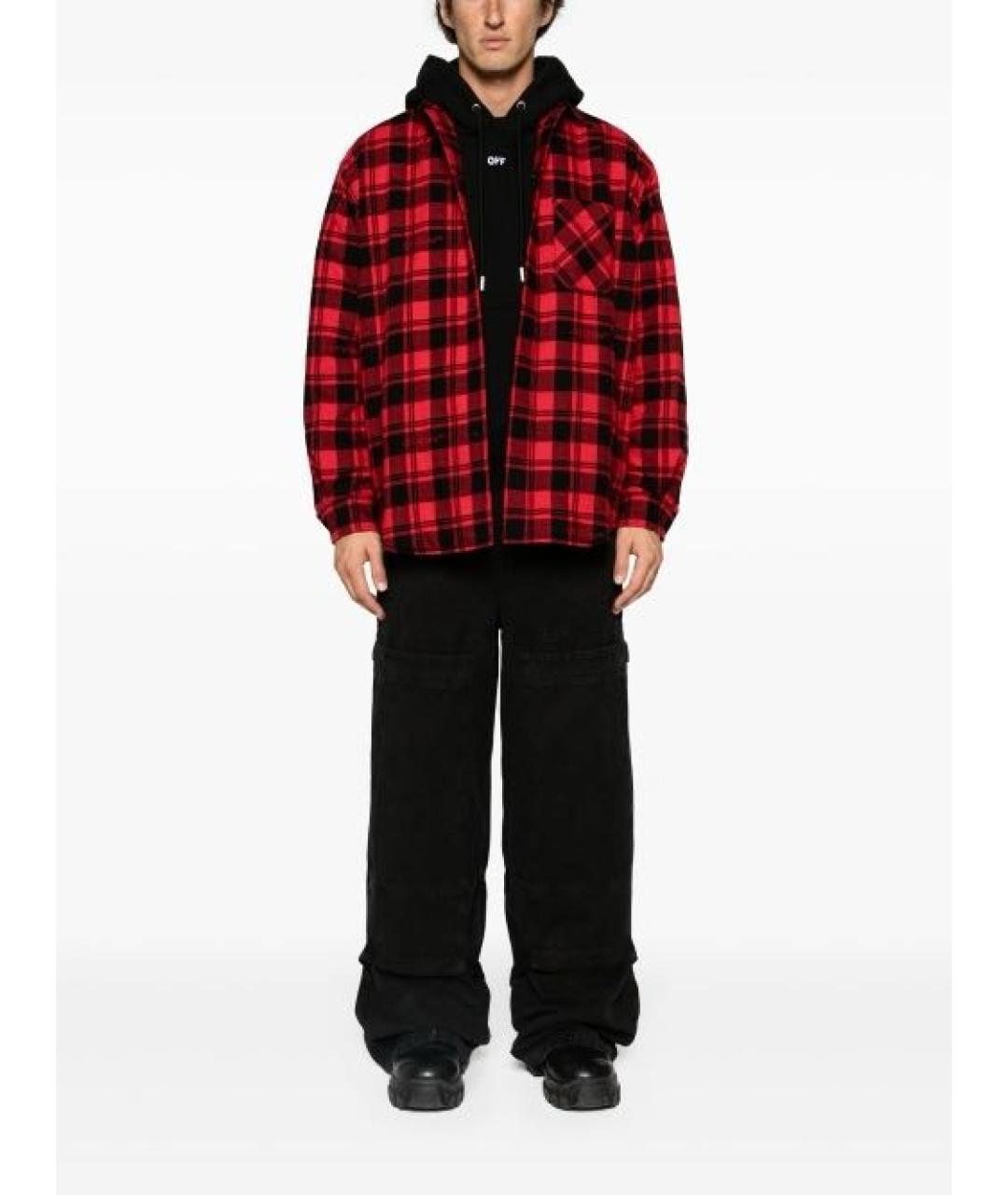 OFF-WHITE Красная хлопковая кэжуал рубашка, фото 6