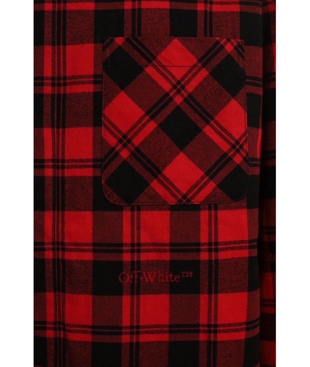 OFF-WHITE Красная хлопковая кэжуал рубашка, фото 3