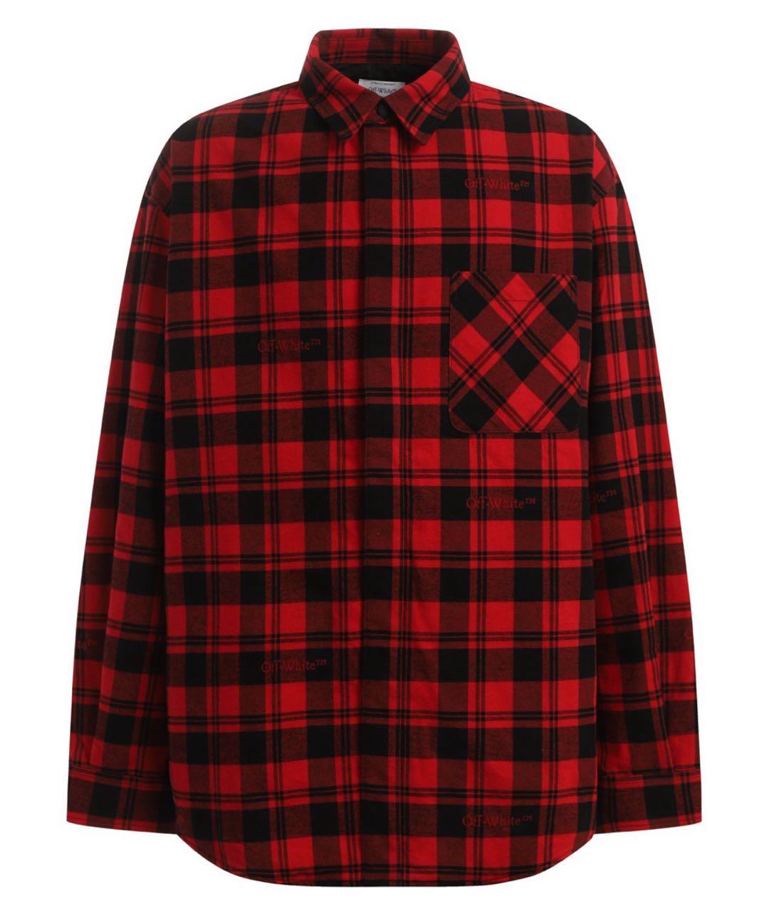 OFF-WHITE Красная хлопковая кэжуал рубашка, фото 1