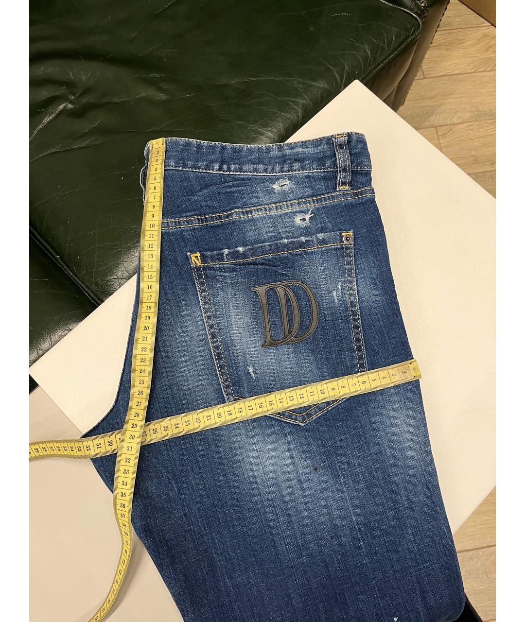 DSQUARED2 Темно-синие хлопко-эластановые джинсы скинни, фото 6