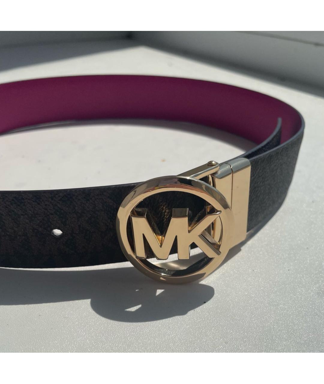 MICHAEL KORS Коричневый ремень из искусственной кожи, фото 2