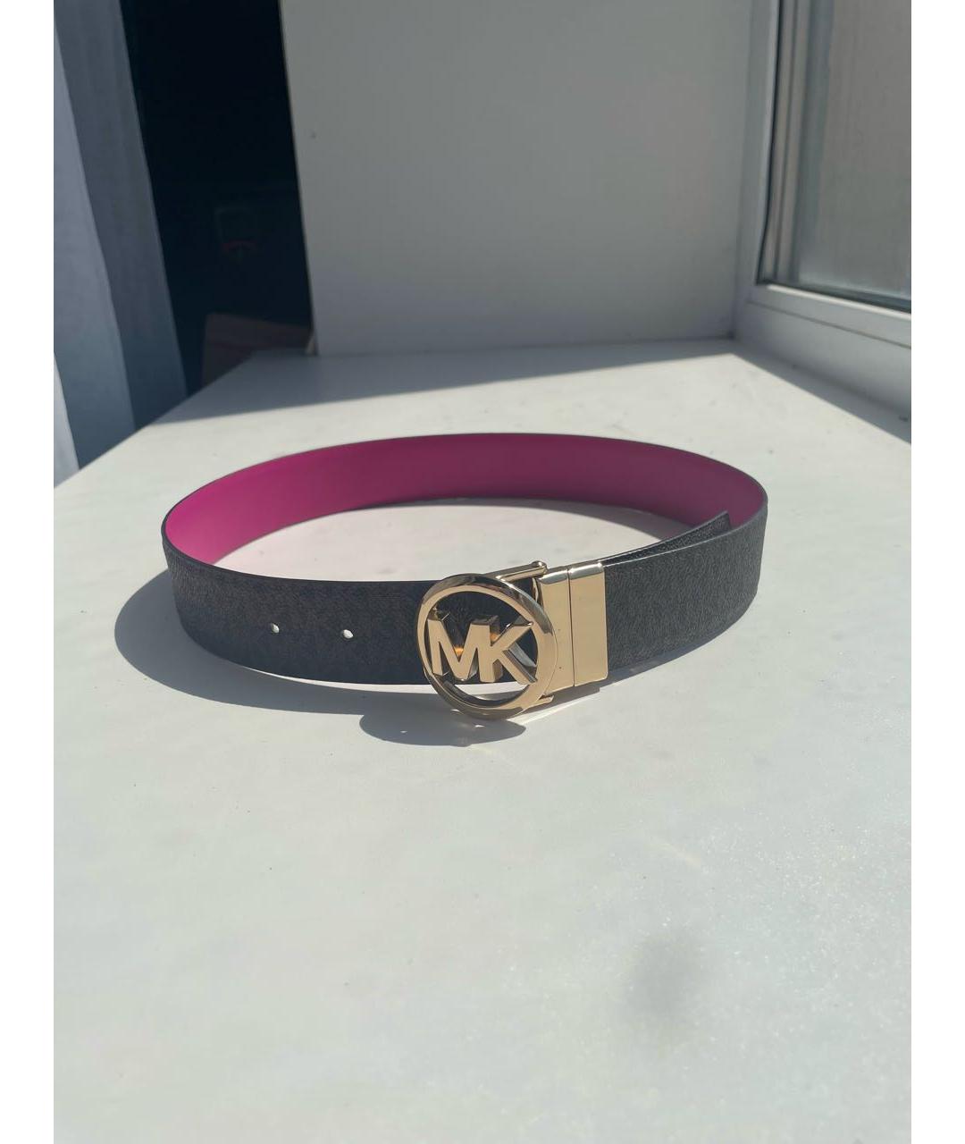 MICHAEL KORS Коричневый ремень из искусственной кожи, фото 5