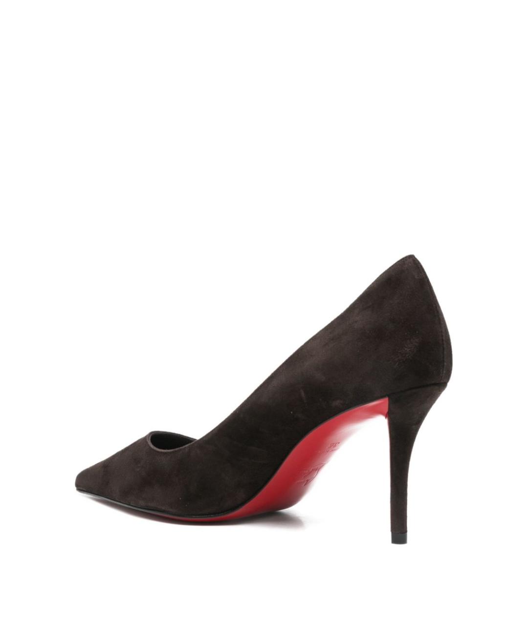 CHRISTIAN LOUBOUTIN Коричневые кожаные туфли, фото 4