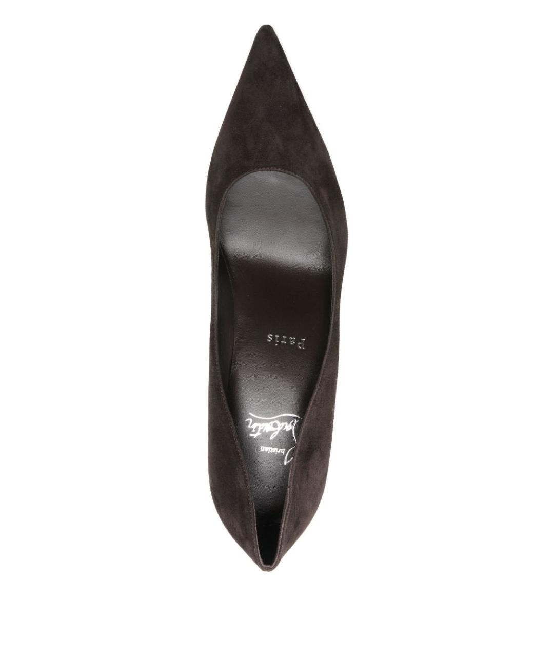 CHRISTIAN LOUBOUTIN Коричневые кожаные туфли, фото 2