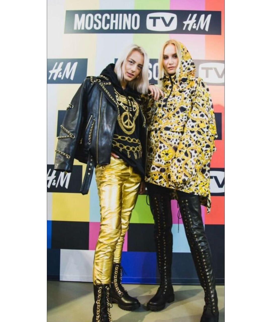 MOSCHINO Черная кожаная куртка, фото 7