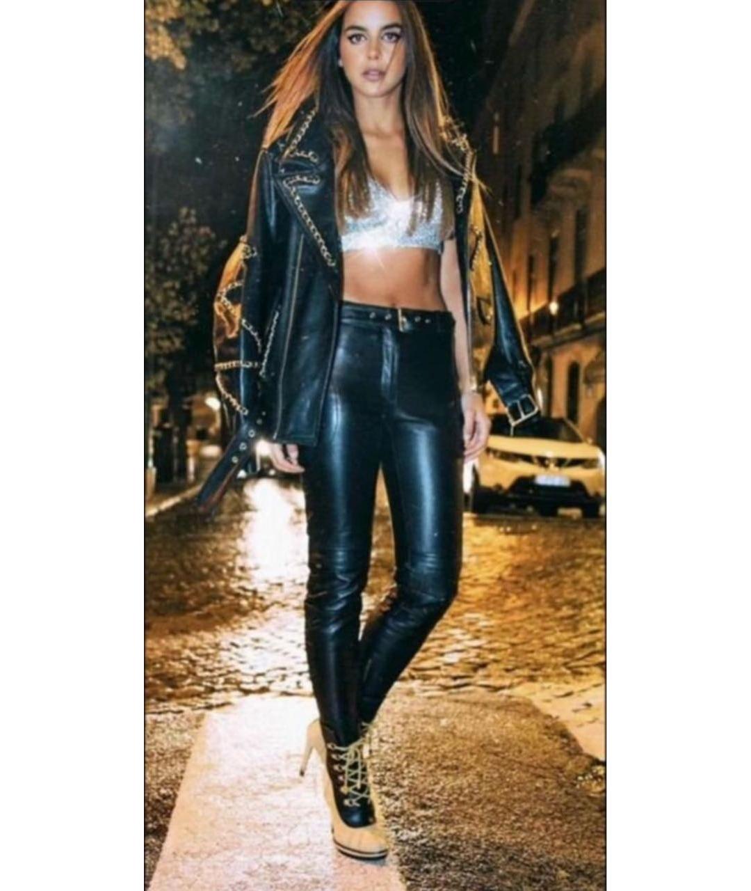 MOSCHINO Черная кожаная куртка, фото 6