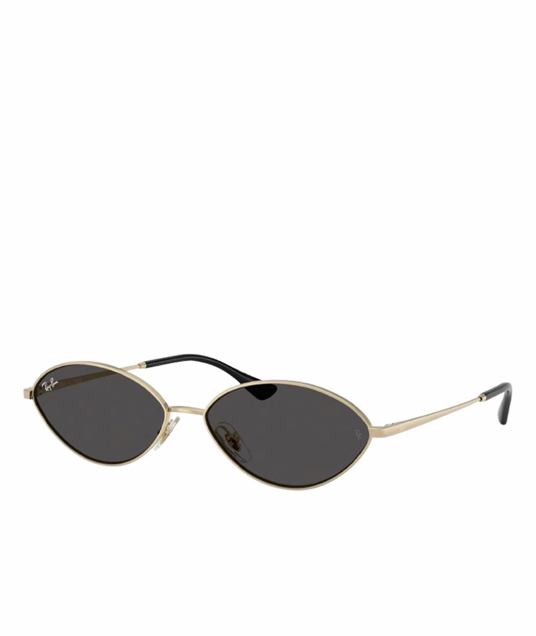 RAY BAN Антрацитовые металлические солнцезащитные очки, фото 1