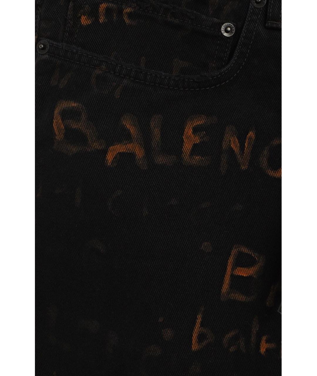 BALENCIAGA Черные хлопковые прямые джинсы, фото 4