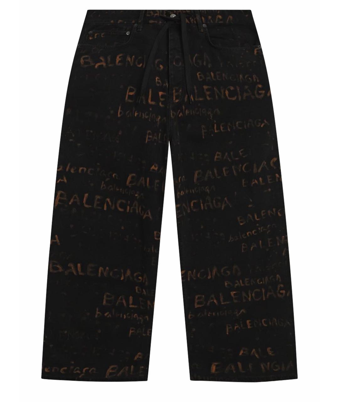 BALENCIAGA Черные хлопковые прямые джинсы, фото 5