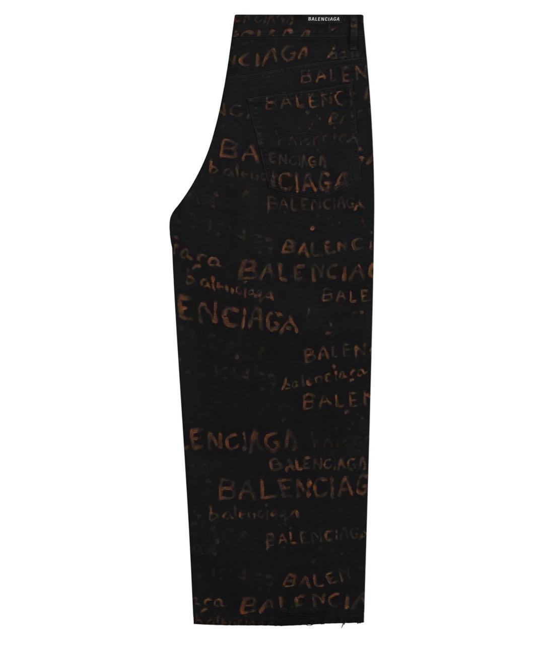 BALENCIAGA Черные хлопковые прямые джинсы, фото 3