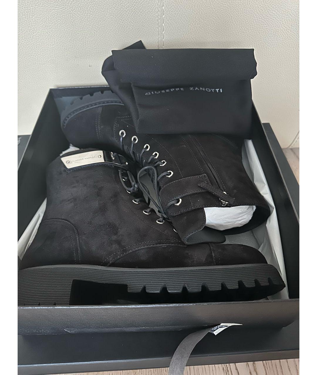 GIUSEPPE ZANOTTI DESIGN Черные замшевые ботинки, фото 6