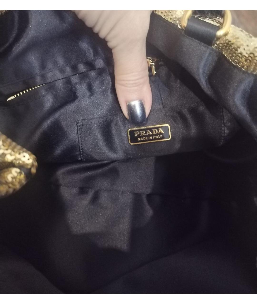 PRADA Золотая сумка через плечо, фото 7