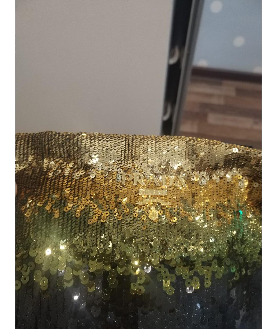 PRADA Золотая сумка через плечо, фото 4