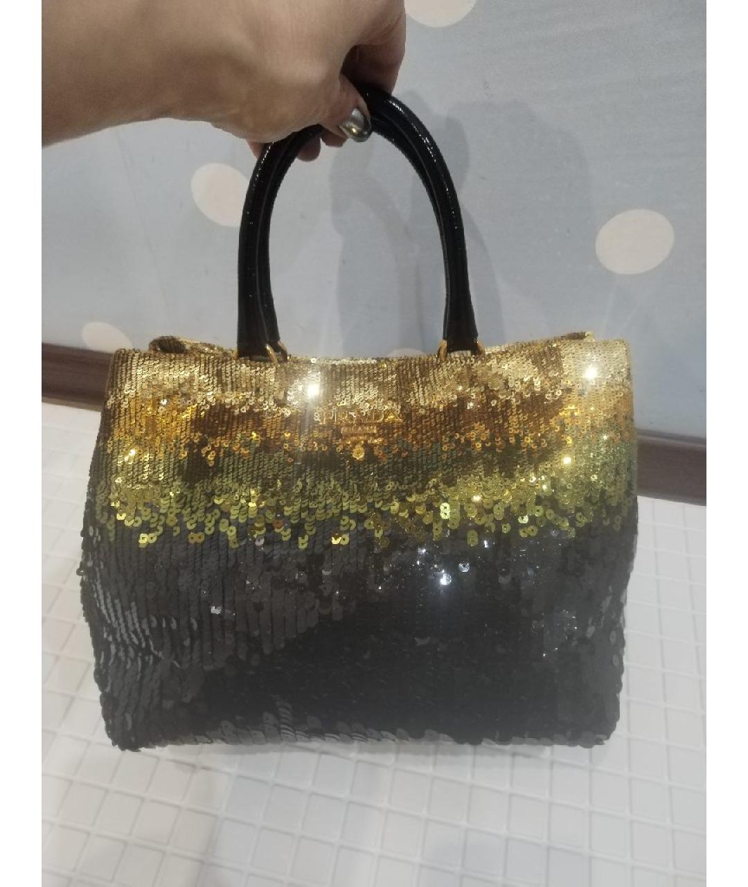 PRADA Золотая сумка через плечо, фото 9