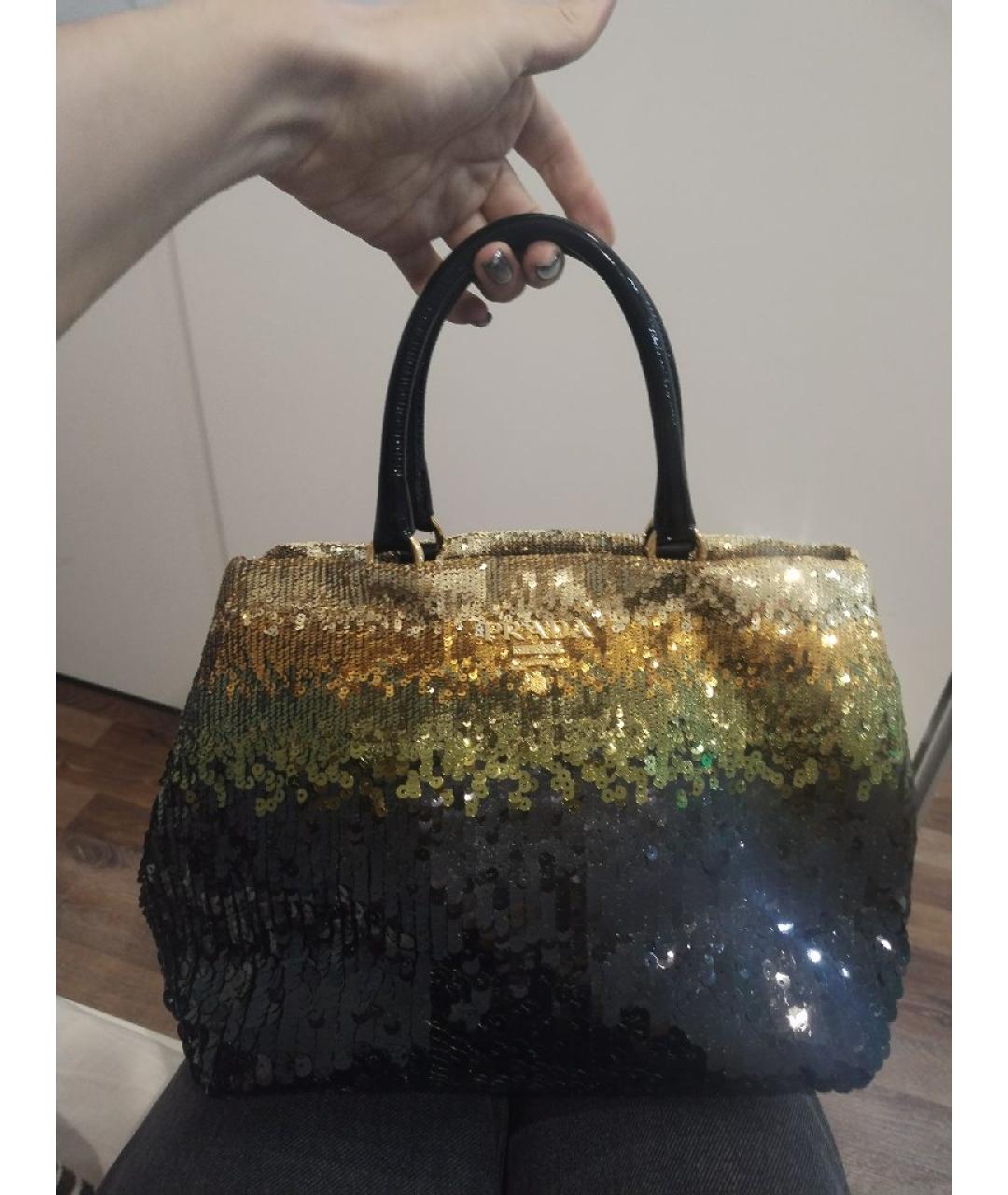 PRADA Золотая сумка через плечо, фото 2