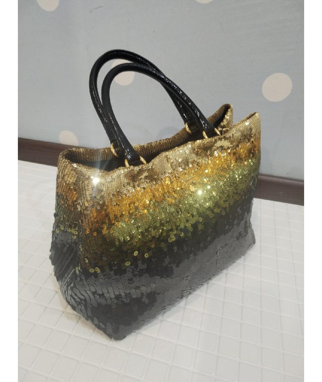 PRADA Золотая сумка через плечо, фото 3