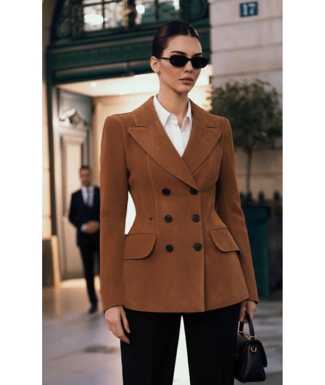 CHRISTIAN DIOR Коричневая замшевая куртка, фото 6