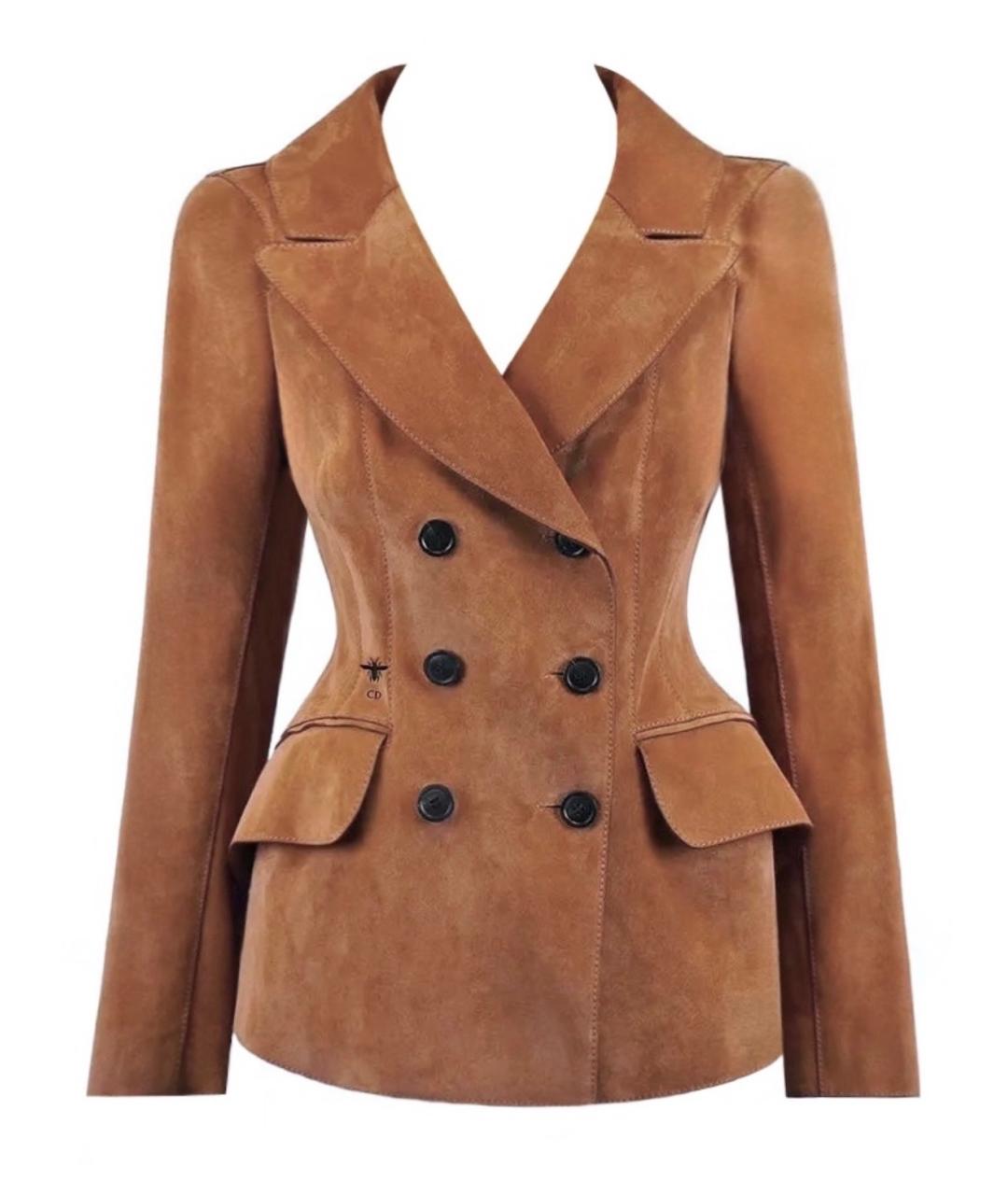 CHRISTIAN DIOR Коричневая замшевая куртка, фото 1