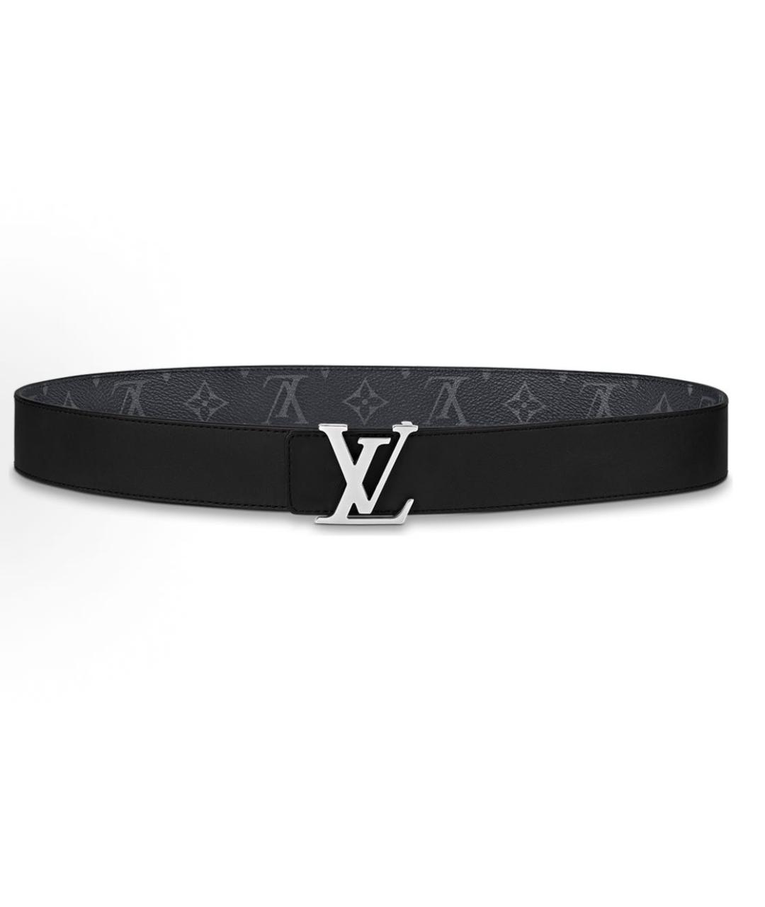 LOUIS VUITTON Черный кожаный ремень, фото 5