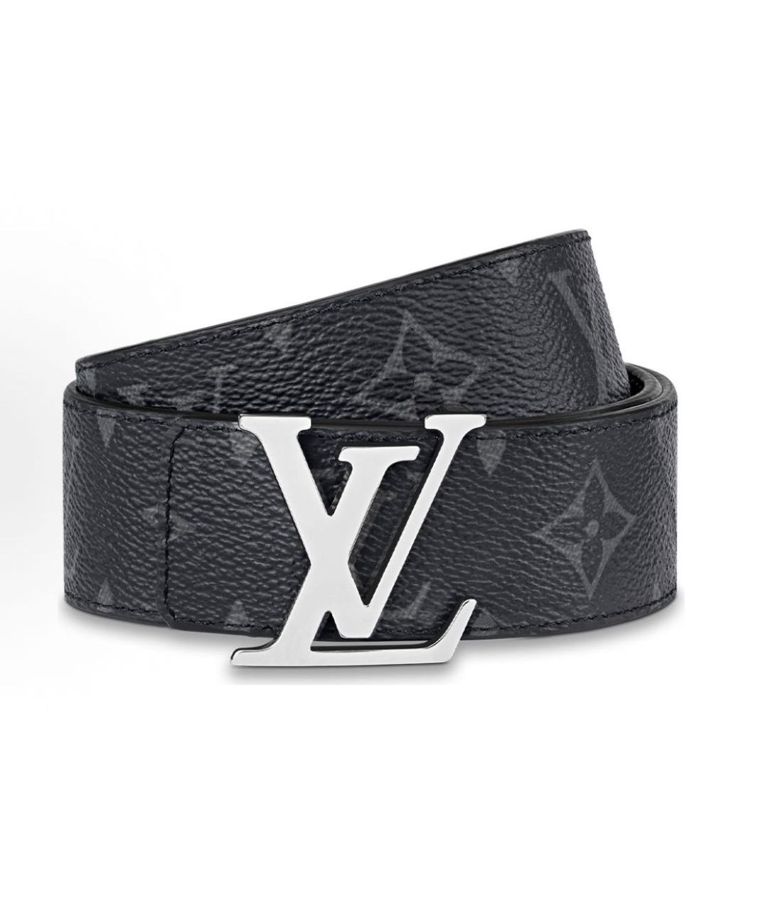 LOUIS VUITTON Черный кожаный ремень, фото 6