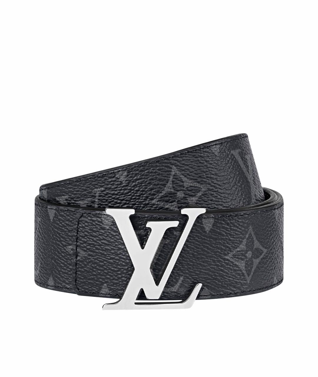 LOUIS VUITTON Черный кожаный ремень, фото 1