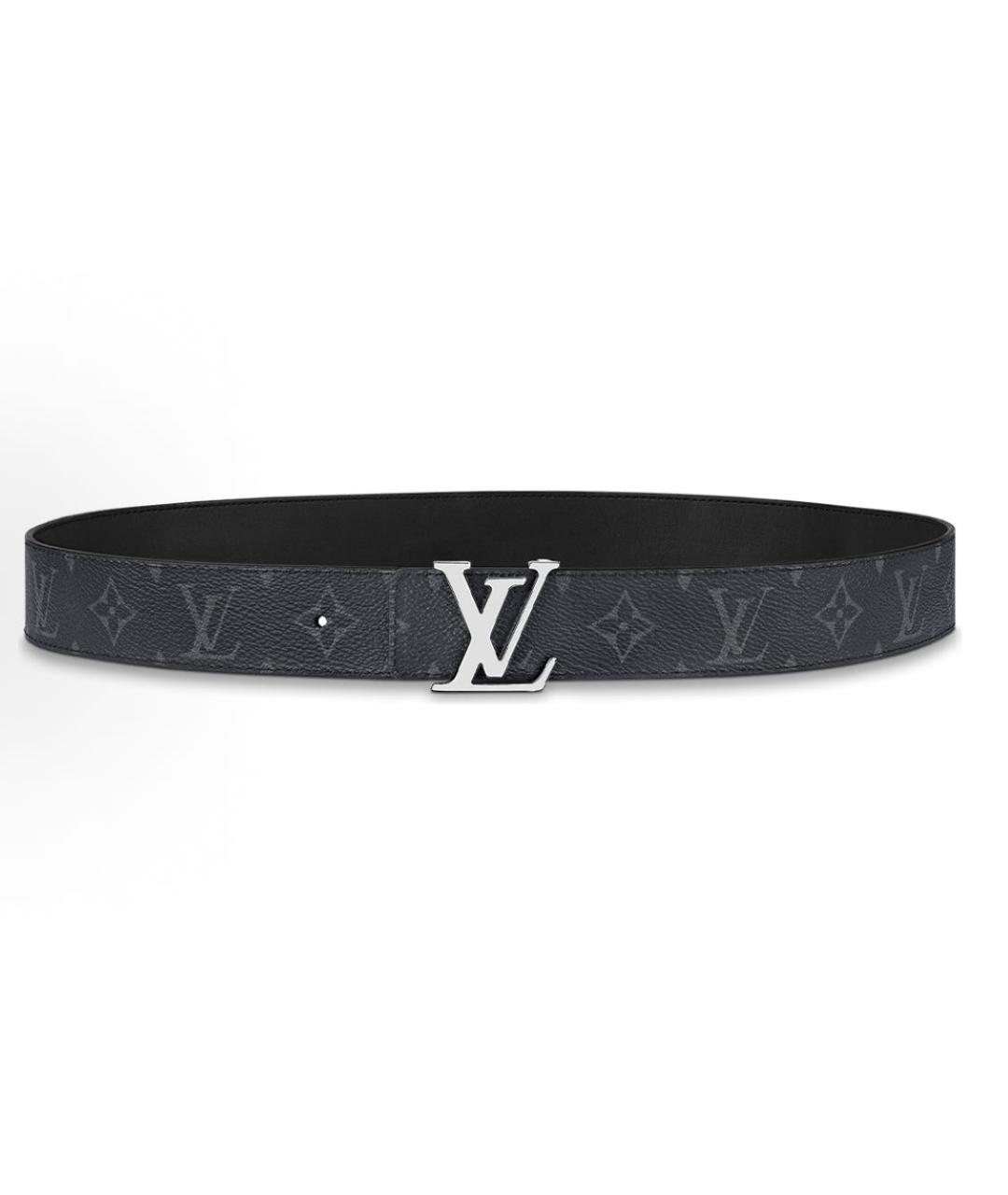 LOUIS VUITTON Черный кожаный ремень, фото 4