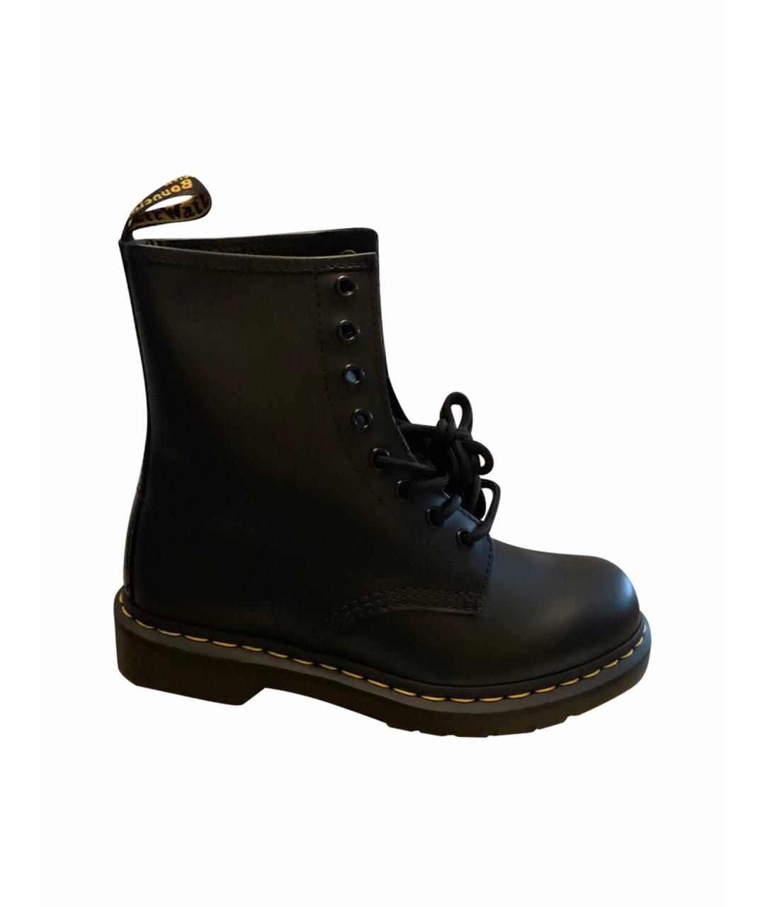 DR. MARTENS Черные кожаные ботинки, фото 1