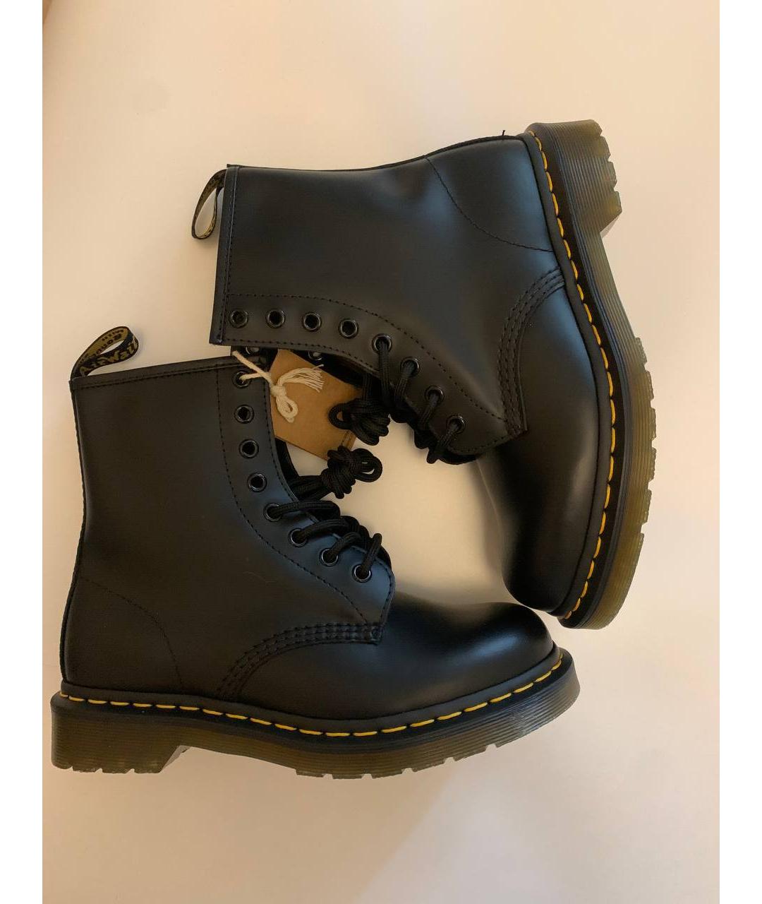DR. MARTENS Черные кожаные ботинки, фото 2