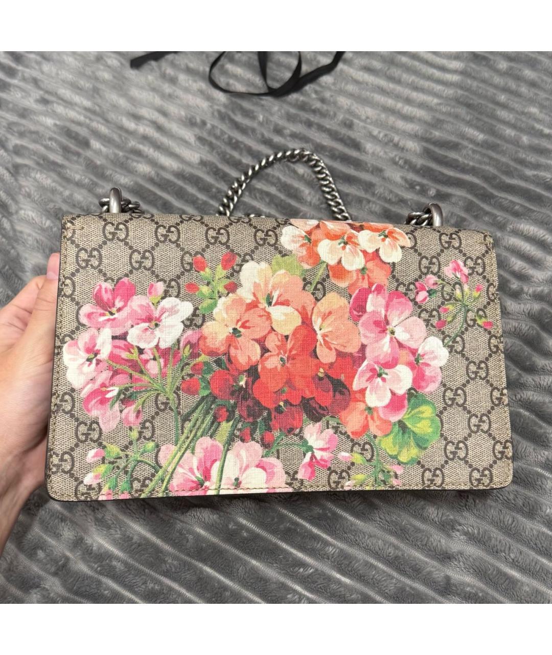 GUCCI Бежевая кожаная сумка через плечо, фото 3