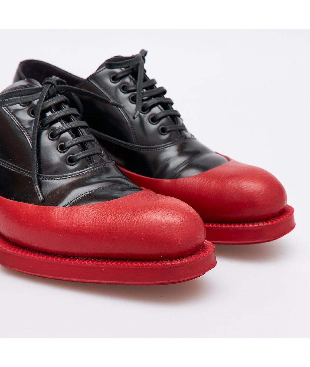 PRADA Черные кожаные брогги и оксфорды, фото 5