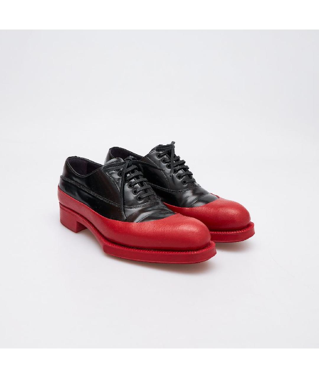 PRADA Черные кожаные брогги и оксфорды, фото 2