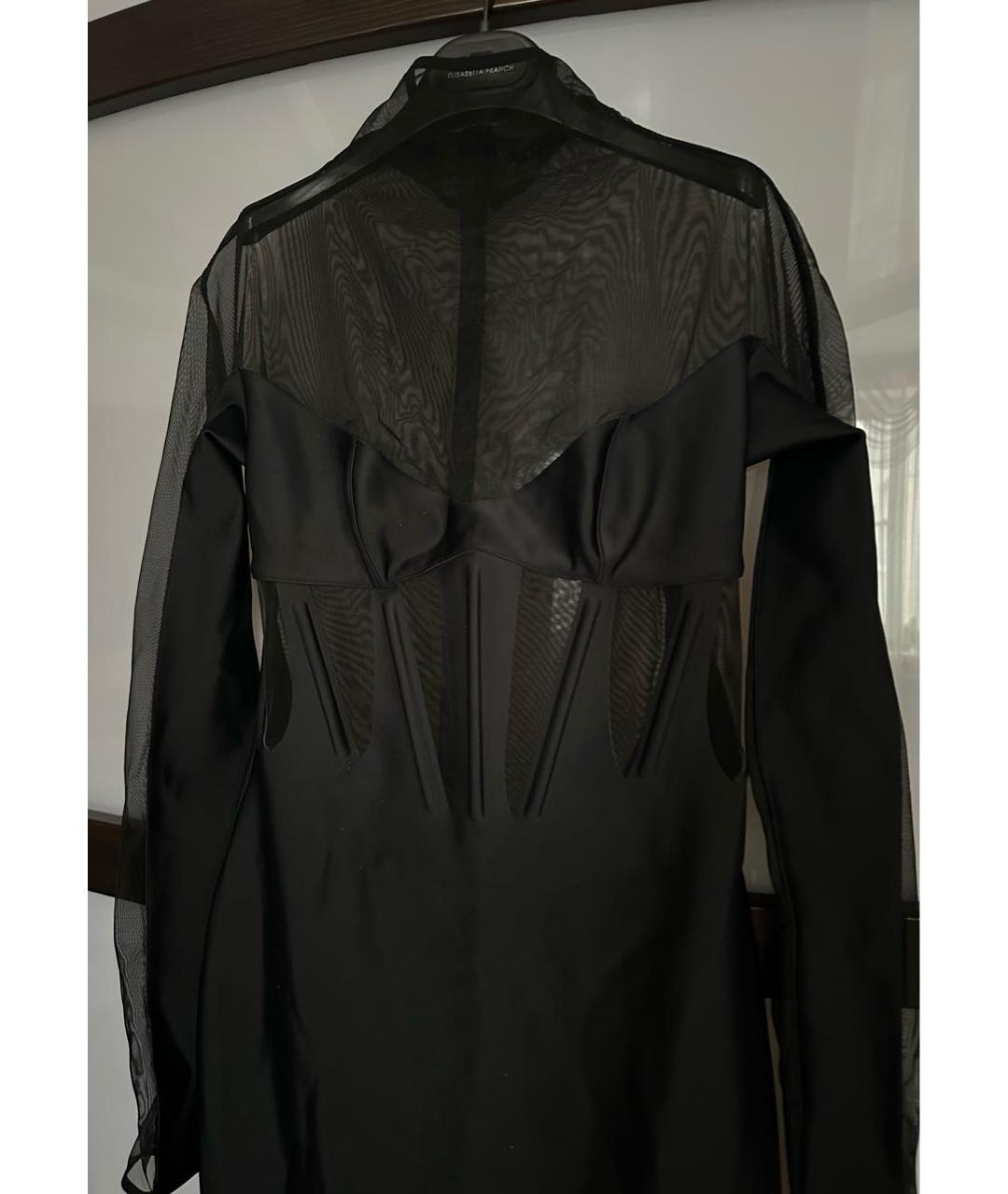 MUGLER Черное полиамидовое коктейльное платье, фото 6