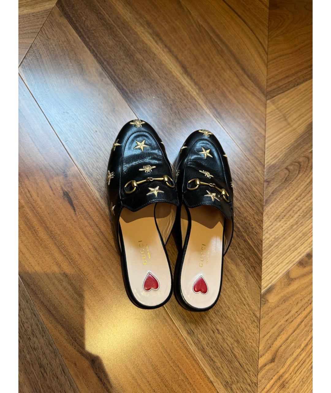 GUCCI Черные кожаные мюли, фото 4