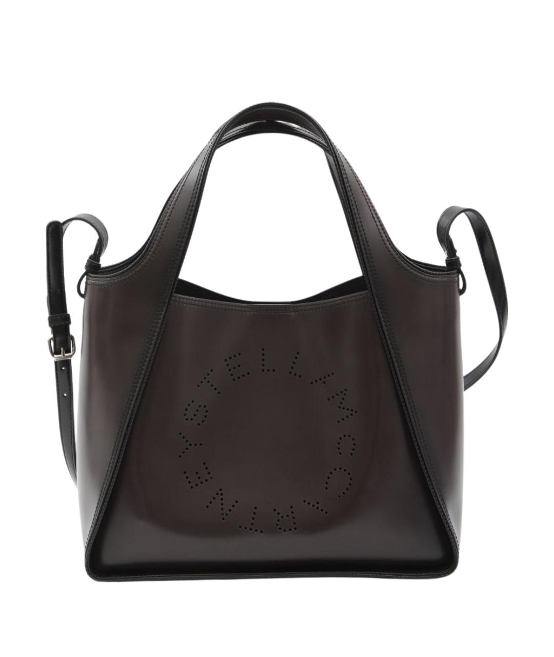 STELLA MCCARTNEY Коричневая синтетическая сумка тоут, фото 1