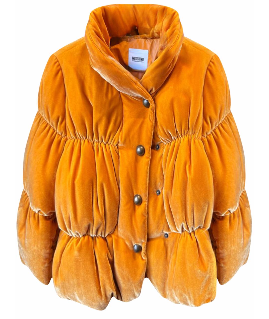 MOSCHINO Оранжевая бархатная куртка, фото 1