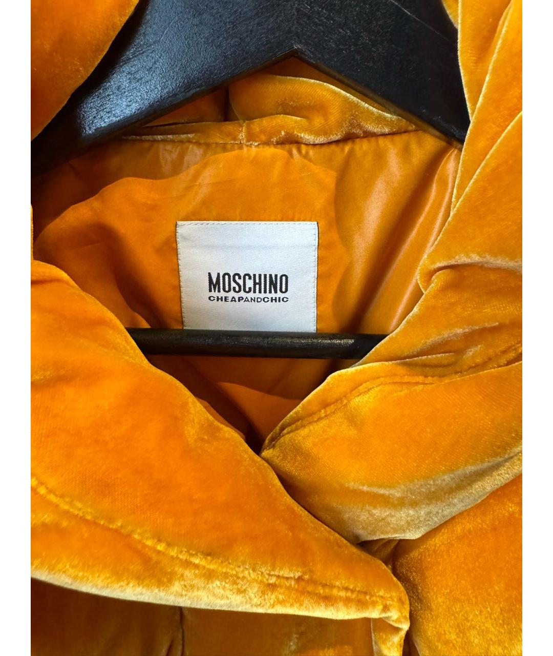 MOSCHINO Оранжевая бархатная куртка, фото 3