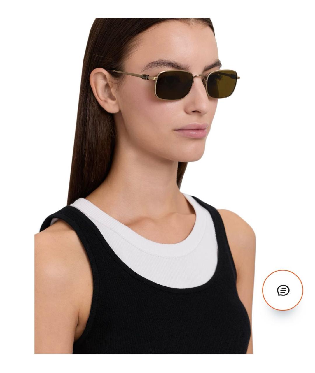 MIU MIU Антрацитовые металлические солнцезащитные очки, фото 3