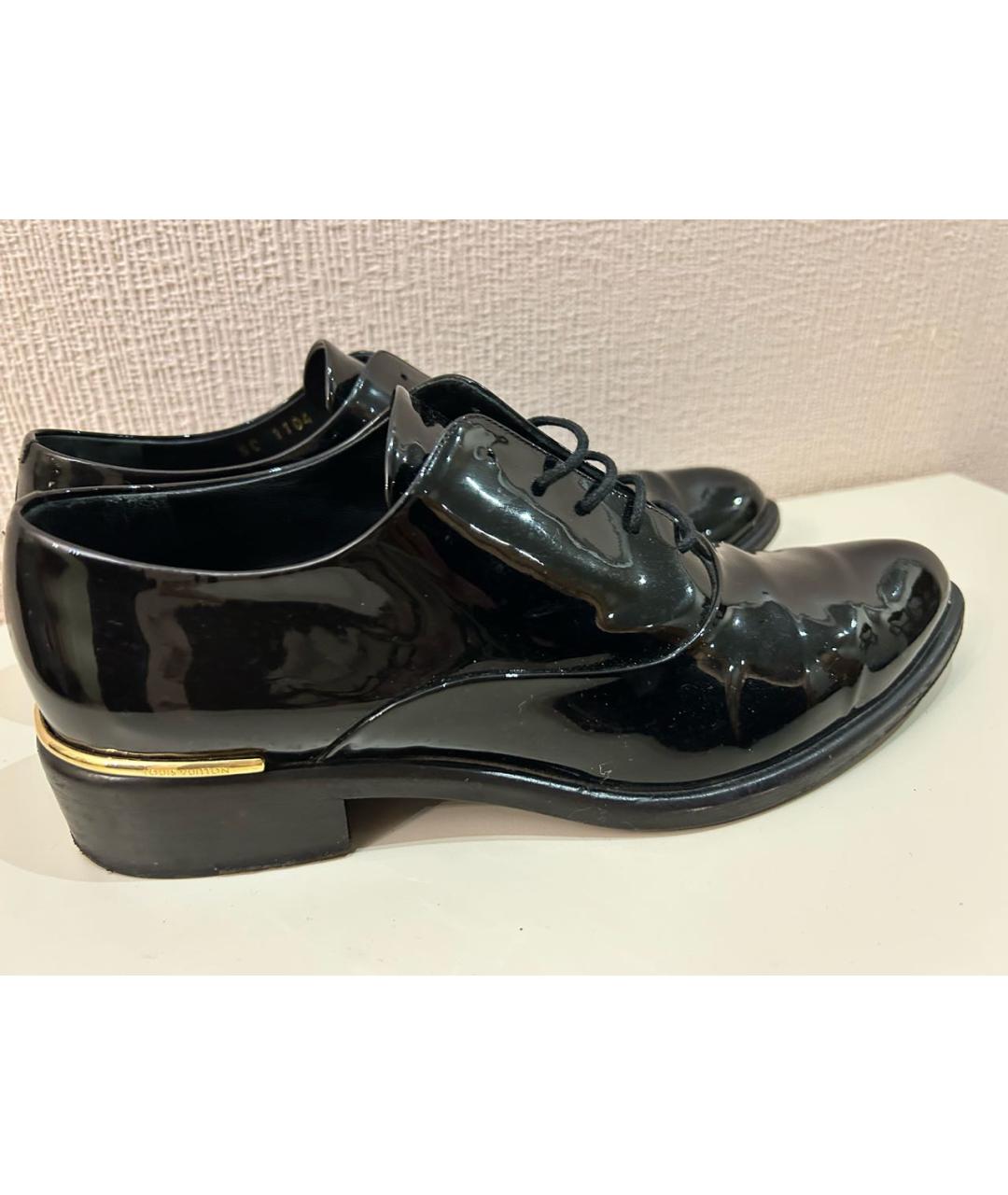LOUIS VUITTON Черные кожаные туфли, фото 5