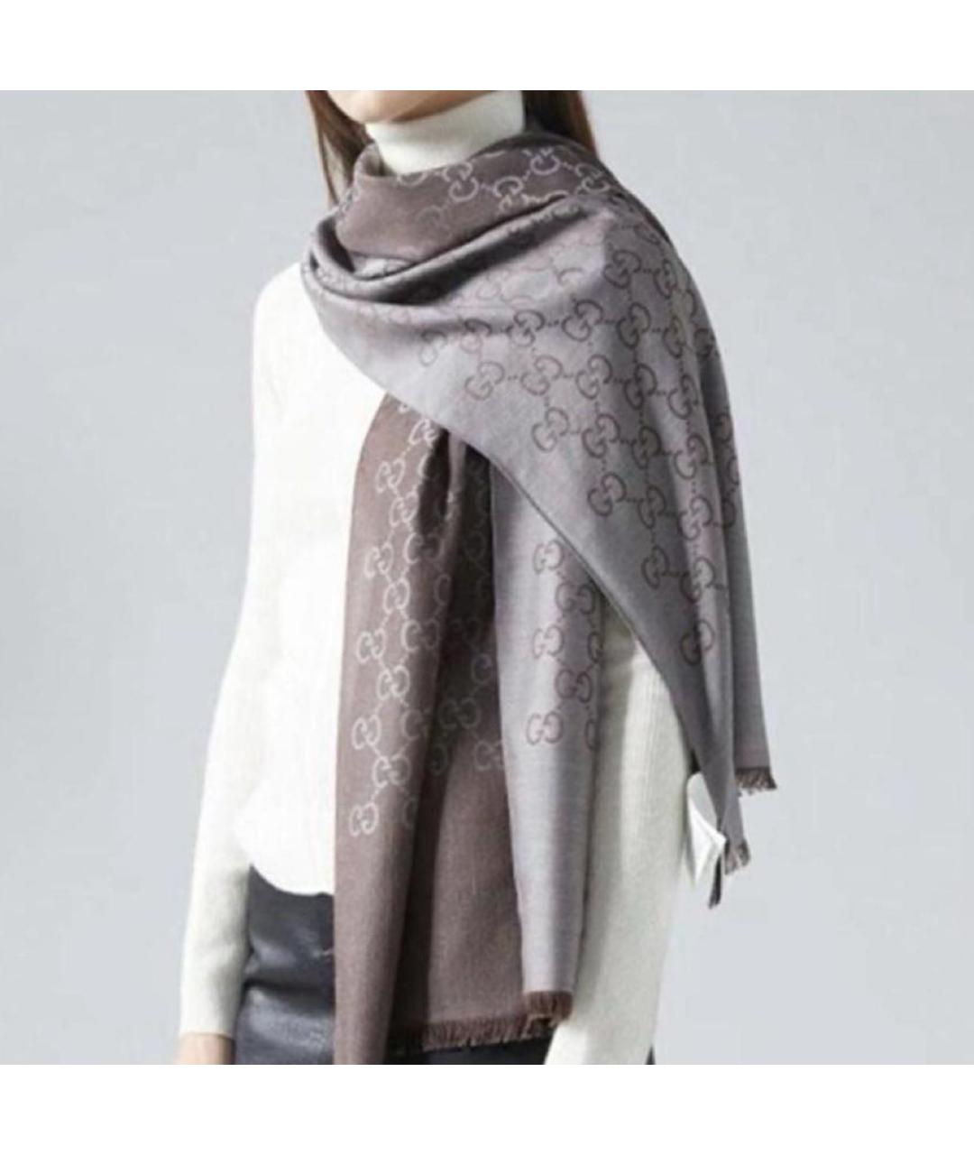 GUCCI Шелковый шарф, фото 5