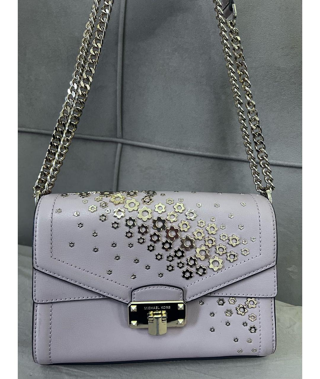 MICHAEL KORS Розовая кожаная сумка через плечо, фото 8