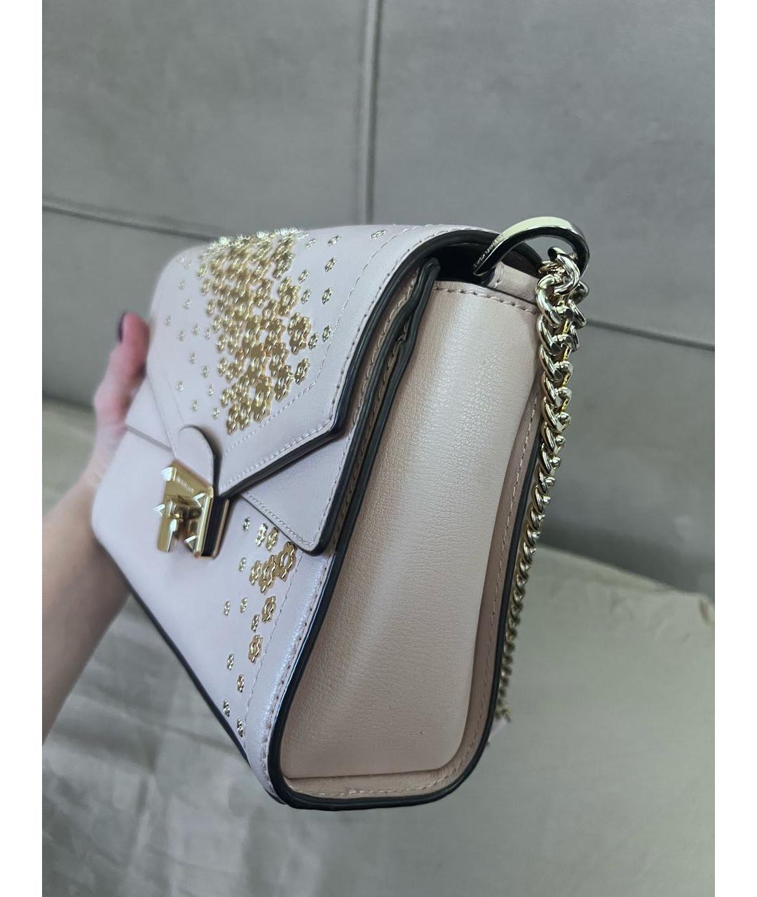 MICHAEL KORS Розовая кожаная сумка через плечо, фото 2