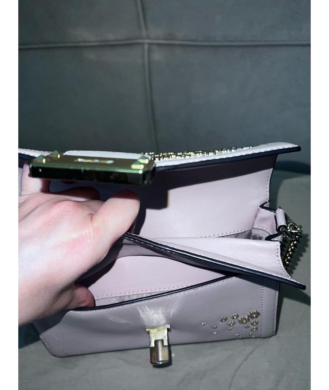 MICHAEL KORS Розовая кожаная сумка через плечо, фото 6