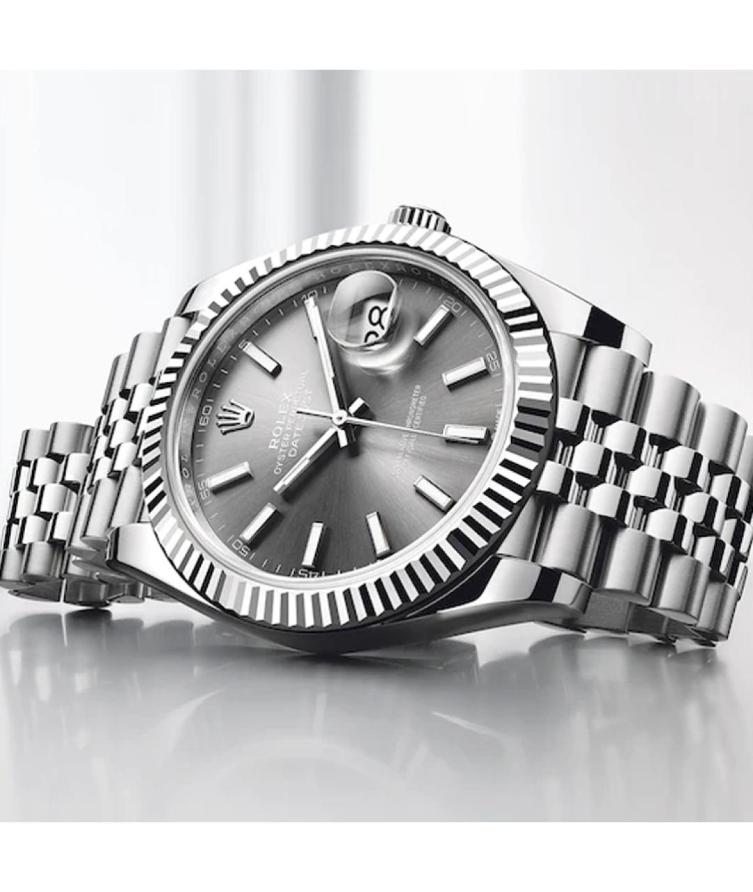 ROLEX Серебряные часы из белого золота, фото 4