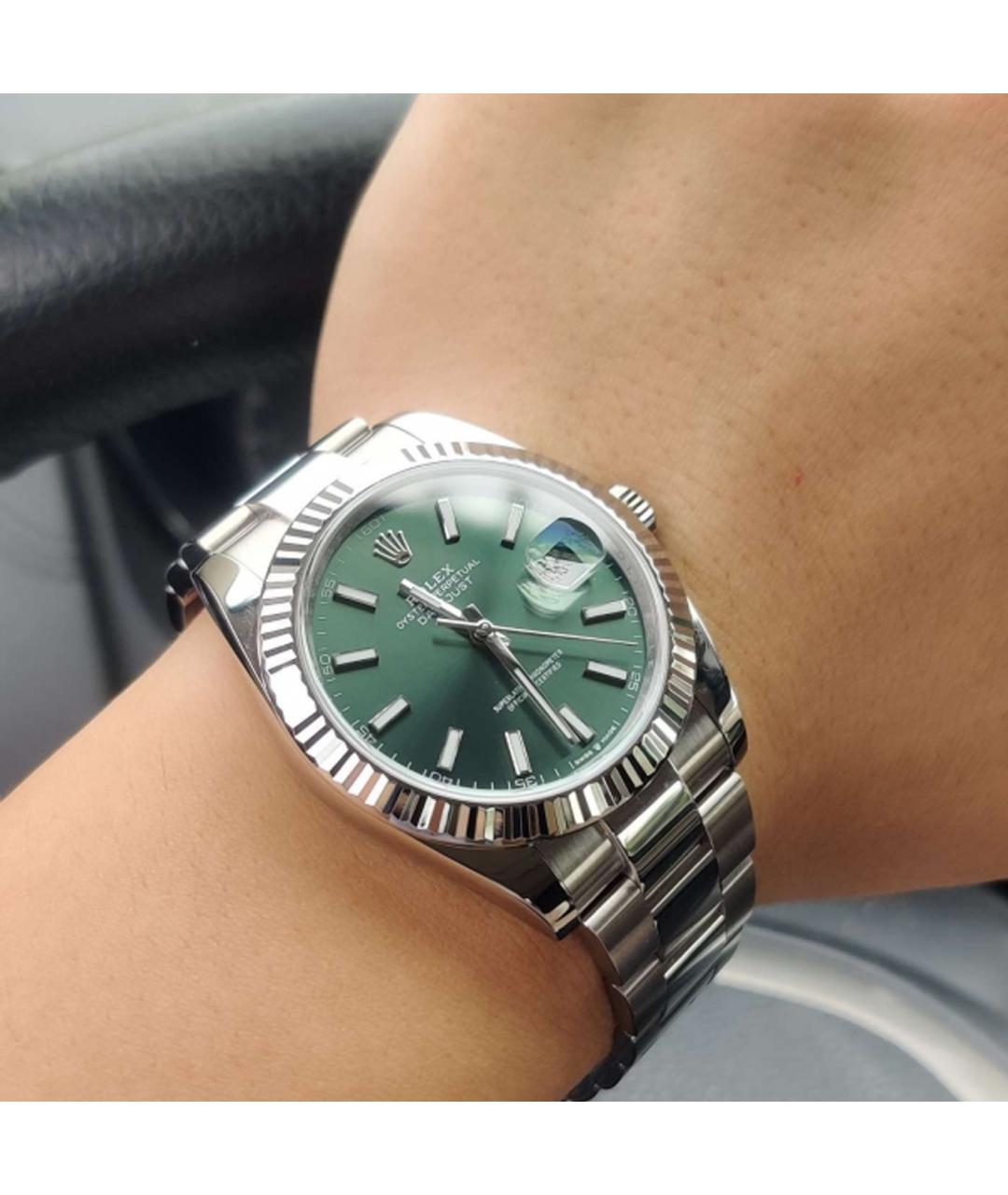 ROLEX Серебряные часы из белого золота, фото 2