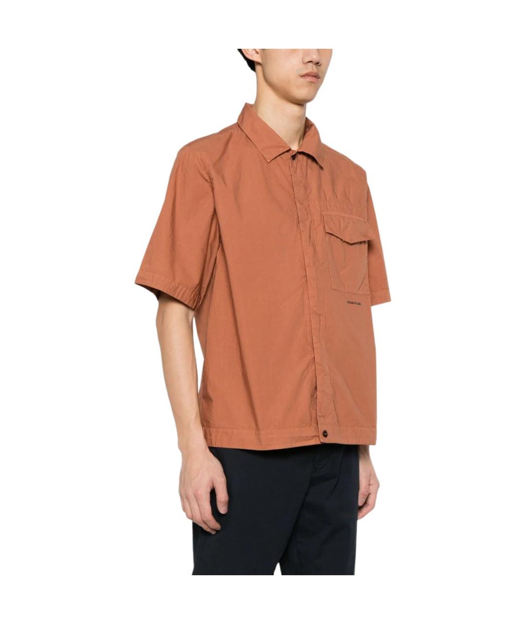 STONE ISLAND Оранжевая футболка, фото 4