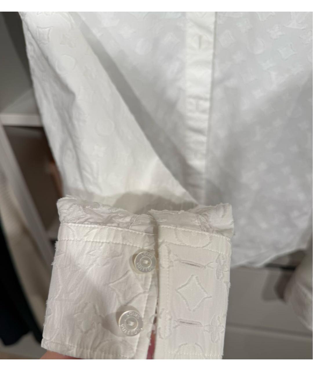 LOUIS VUITTON Белая хлопковая рубашка, фото 4