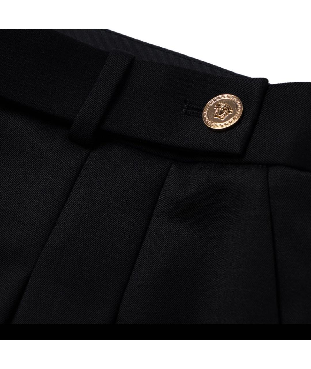VERSACE Черная твидовая юбка мини, фото 2
