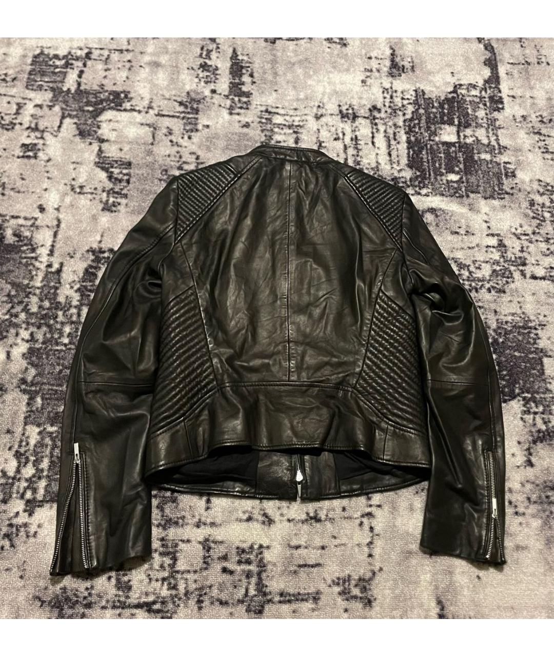 HUGO BOSS Черная кожаная куртка, фото 2