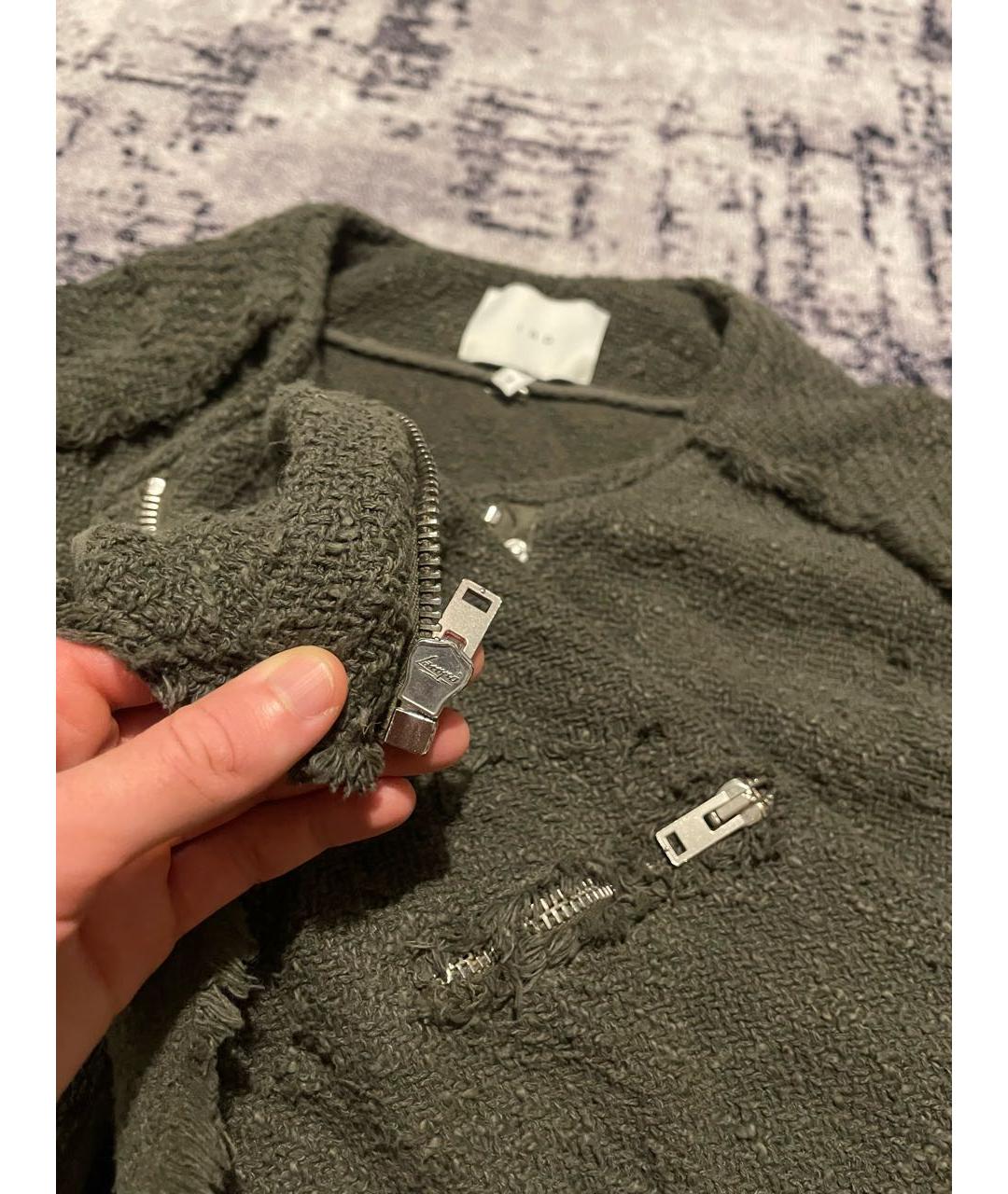 IRO Зеленый хлопковый кардиган, фото 5